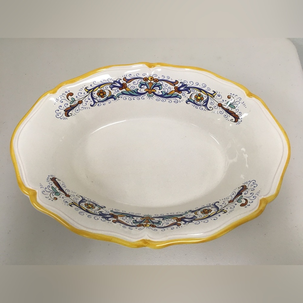 Deruta large serving platter floral